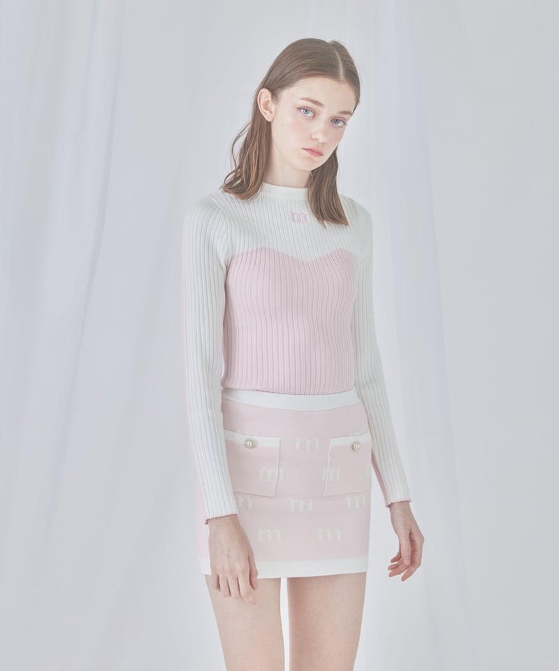burcle logo skirt (pink) | ミヌエール（minuére）