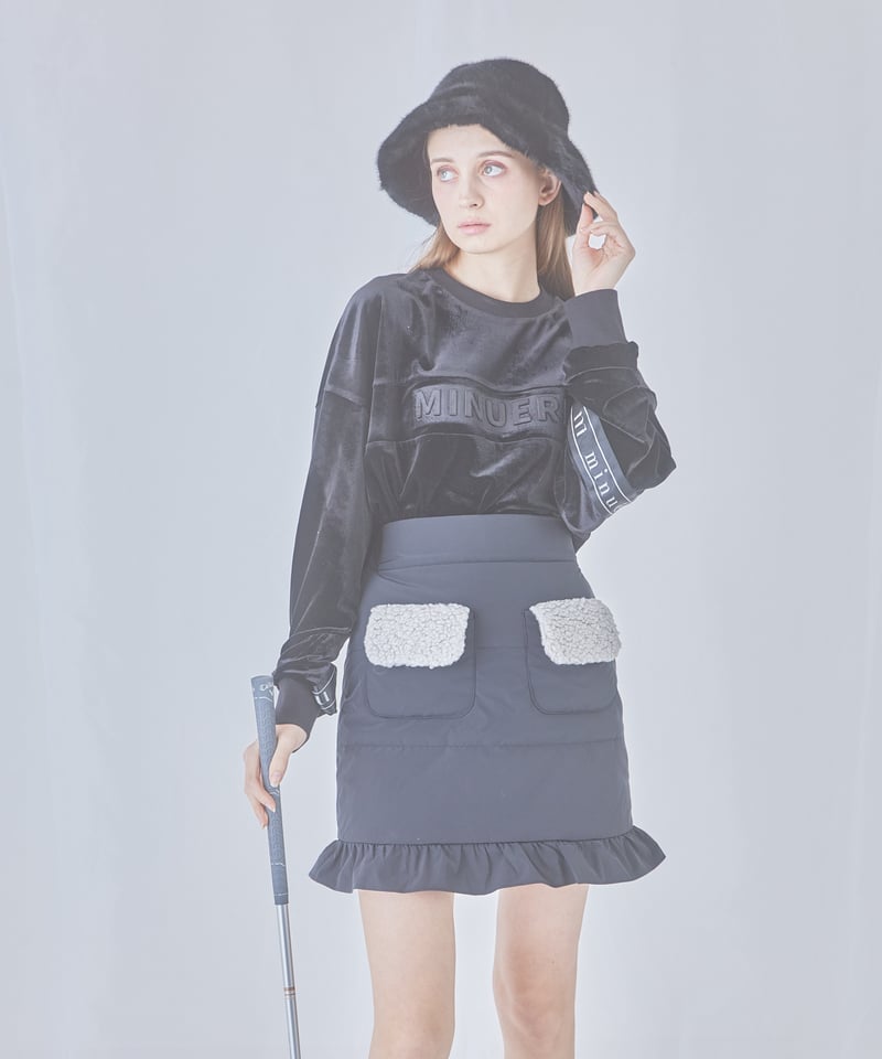 frill down skirt (black) | ミヌエール（minuére）