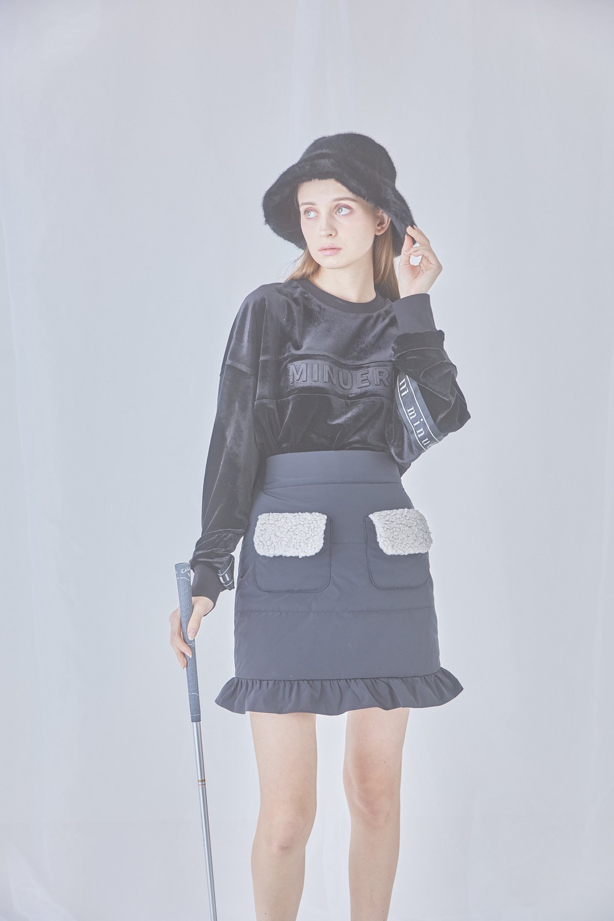 MINUERE ミヌエール ゴルフ スカート (ブラック) MINUERE ミヌエール ゴルフ スカート (ブラック)