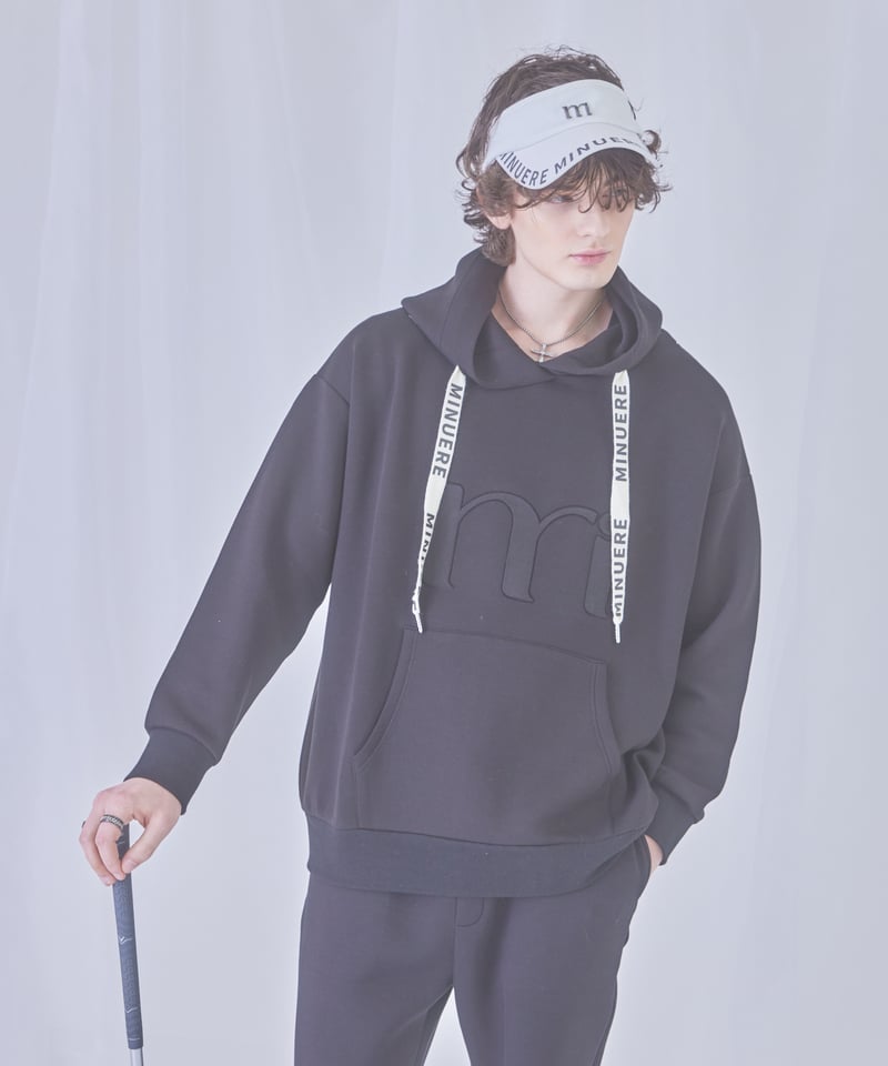unisex emboss hoodie (dark brown) | ミヌエール（minuére）