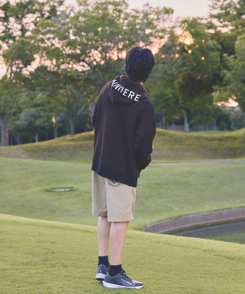 unisex emboss hoodie (dark brown) | ミヌエール（minuére）