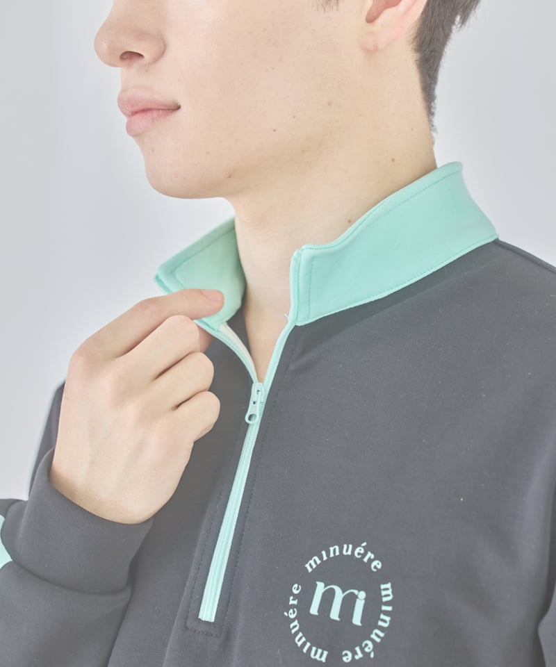 greenclothing ビブ　ネイビー　M 美品 unisex bi-color set up (black) | ミヌエール（minuére）