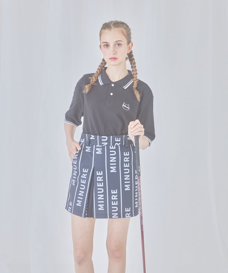 unisex polo（black） | ミヌエール（minuére）