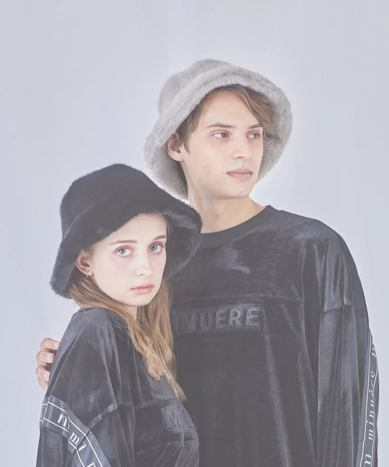 unisex fur vucket hat | ミヌエール（minuére）