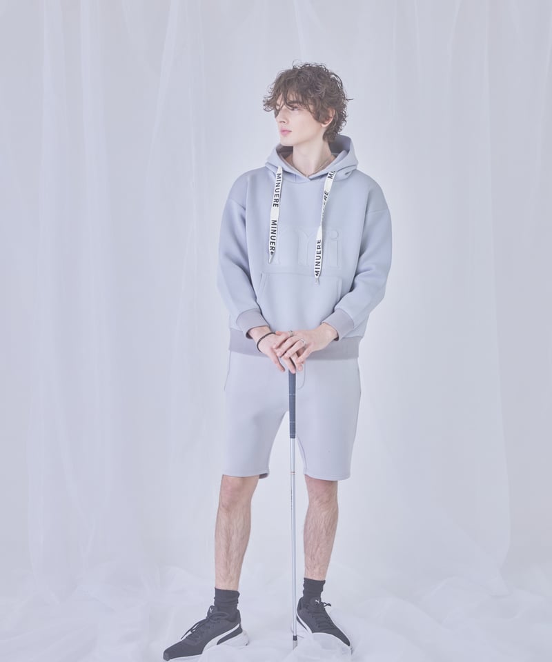 再入荷】unisex emboss hoodie (gray) | minuére