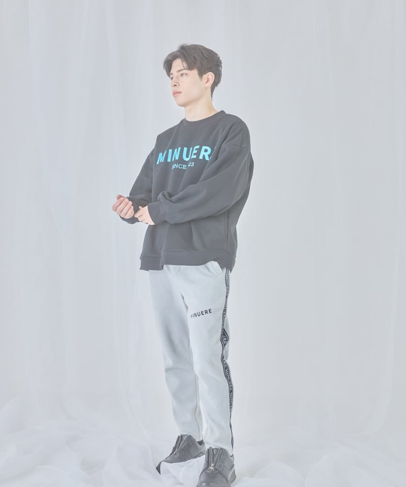 unisex logo sweat (black) | ミヌエール（minuére）