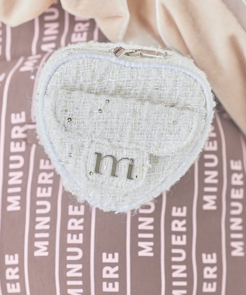 ミヌエール（minuere）/tweed heart pouch tweed heart pouch (wht) | ミヌエール（minuére）