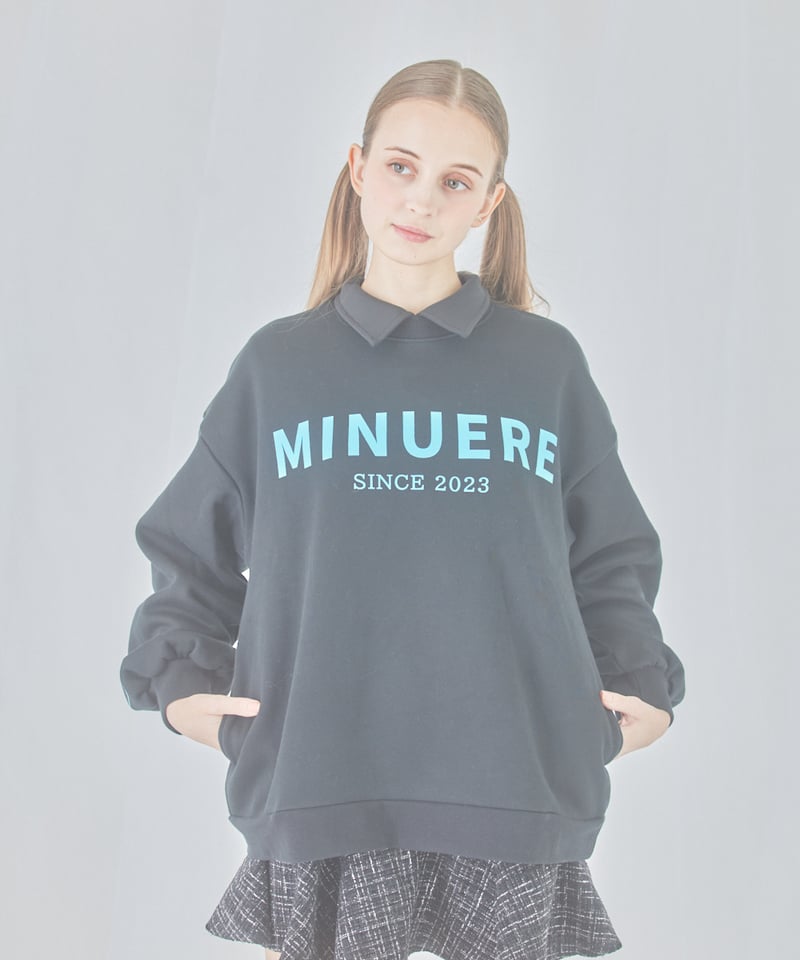 unisex logo sweat (black) | ミヌエール（minuére）