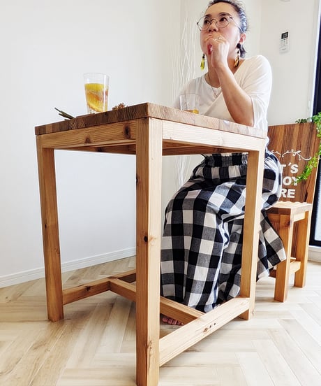re:wood project結　CaféTable ＆ Bench