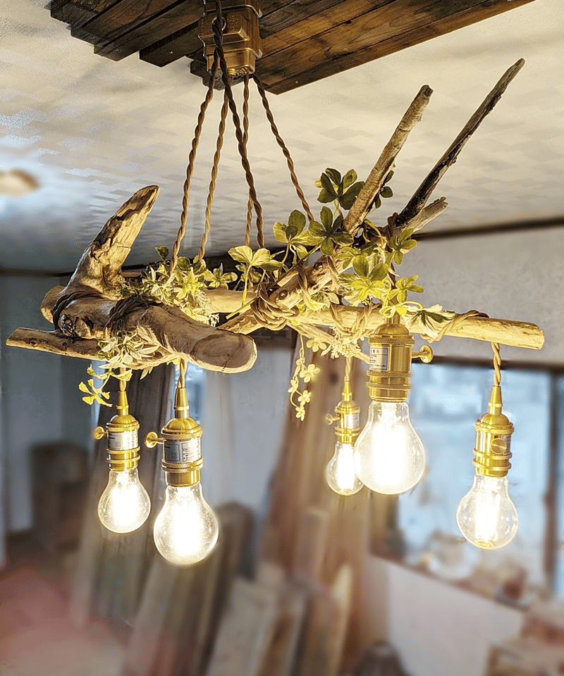 限定1台！ 根流木のペンダントライト5灯 HOMARE | RoomZ interior