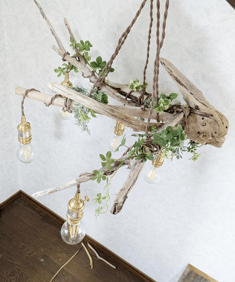 限定1台！　根流木のペンダントライト5灯　HOMARE