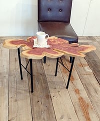 オンリーワンの存在感。イブキの輪切りカフェテーブル
