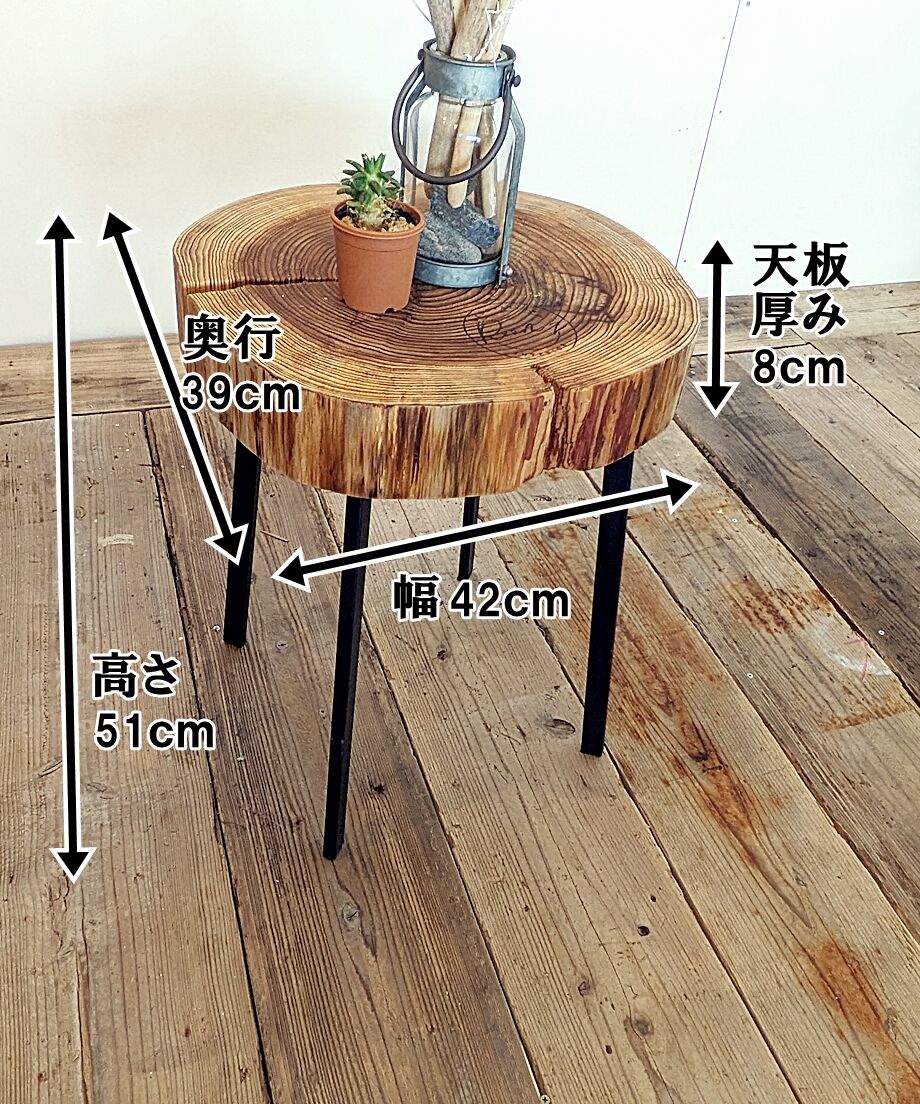 年輪が美しい 古杉の切株 サイドテーブル | RoomZ interior