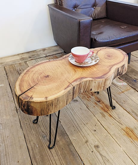 欅輪切り Café table