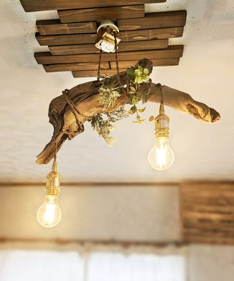 限定1台！　流木Pendantlight　2灯　TETHU