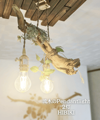 限定1台！　流木のPendantlight　2灯　HIBIKI