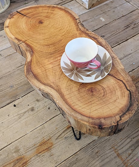 欅輪切り Café table