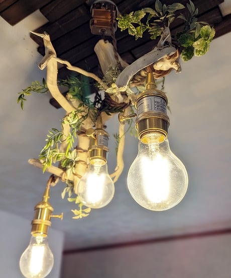 限定1台！　根流木のPendantlight3灯　Nagisa