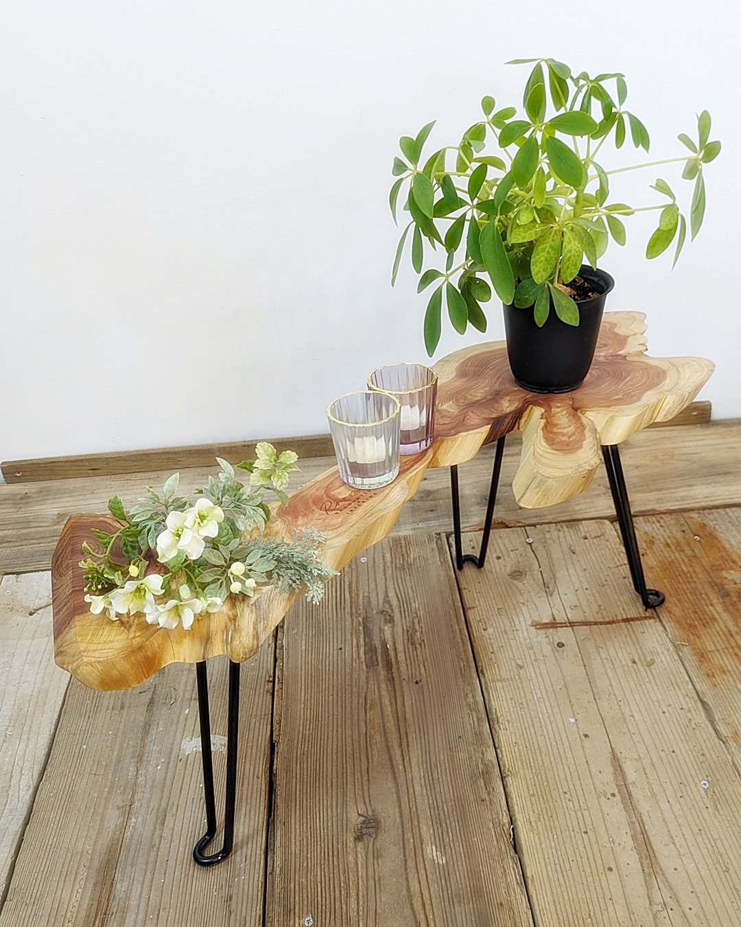 貝塚伊吹サイドテーブル観葉植物一輪挿し花台コーヒーテーブルナイトテーブル 貝塚伊吹サイドテーブル観葉植物一輪挿し花台コーヒーテーブルナイト