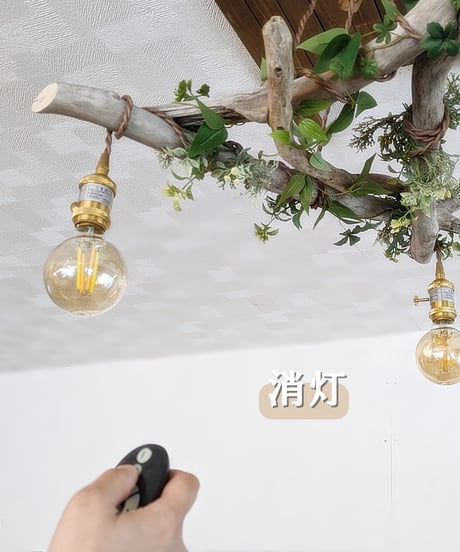 ※受注制作品　流木のペンダントライト5灯