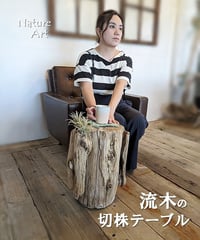 Nature  art　切株流木のカフェテーブル