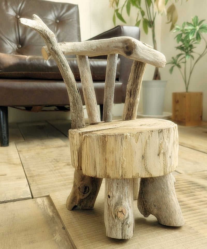 Vintage栗切株 流木脚 Mini Stool | RoomZ interior