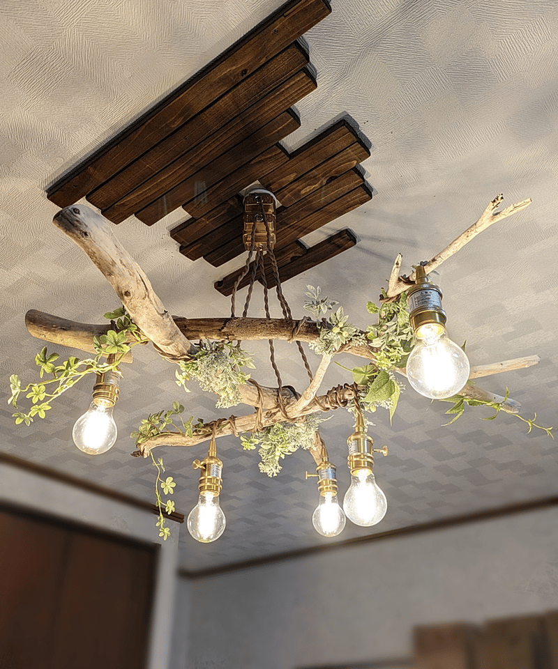 限定1台！ 曲がり流木のペンダントライト5灯 KIKI | RoomZ interior