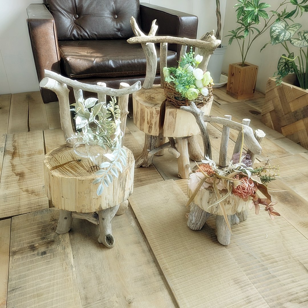 Vintage栗切株 流木脚 Mini Stool | RoomZ interior