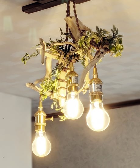 限定1台！　根流木のPendantlight3灯　Nagisa