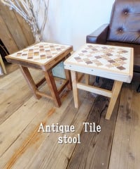 Antique Tile stool   Natural／Vintage