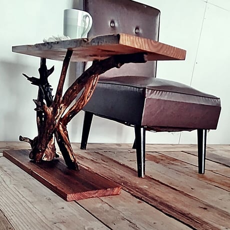 ヴィンテージ｜足場板｜カフェテーブル｜サイドテーブル｜ダーク