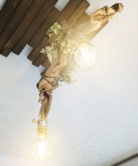 限定1台！　流木Pendantlight　2灯　TETHU