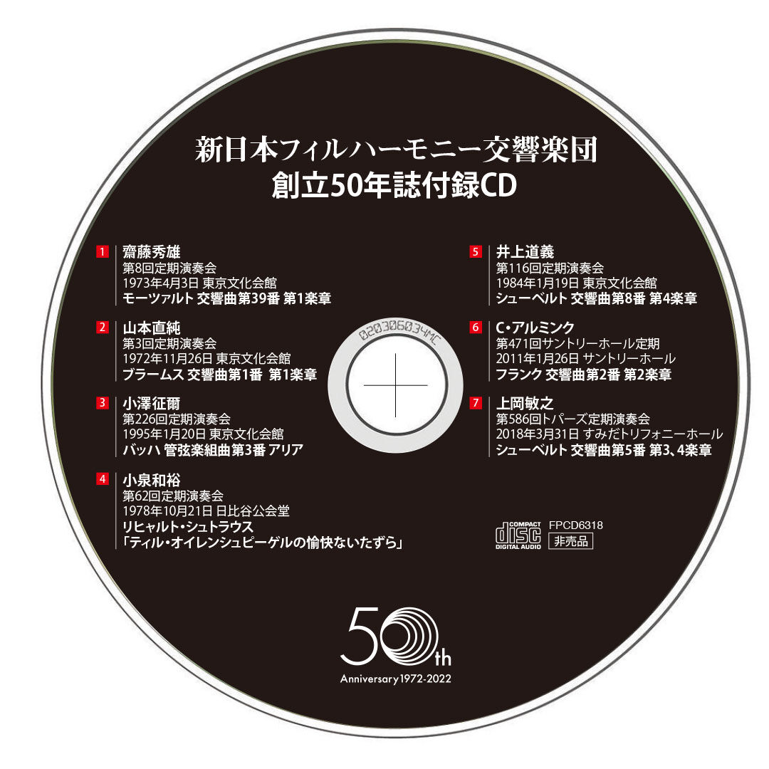 未開封　非売品　小澤征爾 新日本フィル 第50回定期演奏会 CD 未開封 非売品 小澤征爾 新日本フィル 第50回定期演奏会 CD 日本