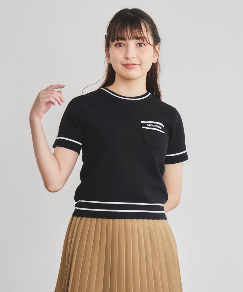 MARK&LONA 春 ニット ジップアップ ブルゾン フード収納 マーク＆ロナ