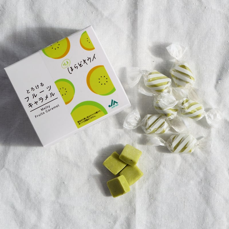 茶々 ［未開封］4箱シルクフィブロイン　キウイ味 とろけるフルーツキャラメル 岐阜ほらどキウイ | ナニワのソフトこんぶ