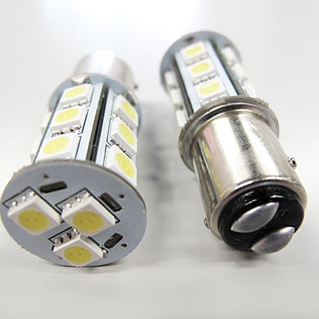 S25 / 18連 LED / ダブル球 180°/ 白 /  3チップ SMD / 2個セット/ 超高輝度 / 互換品