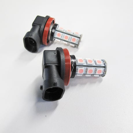 H16 トヨタ用（プリウス/アクア） / LEDフォグランプ / 3チップSMD / 18連 / ピンク/ 無極性/2個/互換品