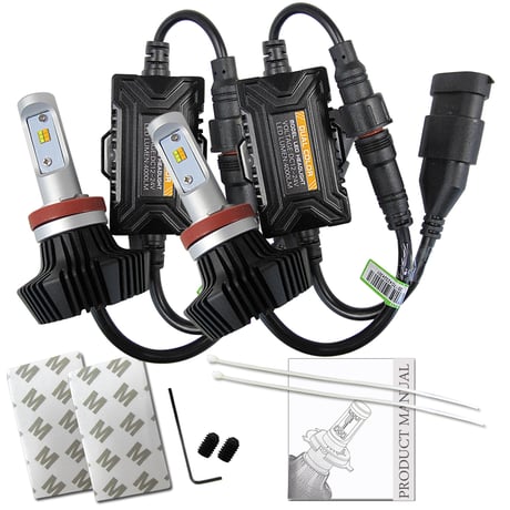 H8 / LEDフォグランプ / 白・黄 2色切替え式 / 4000LM/2個/6ヶ月保証/ 爆光/放熱効果/互換品