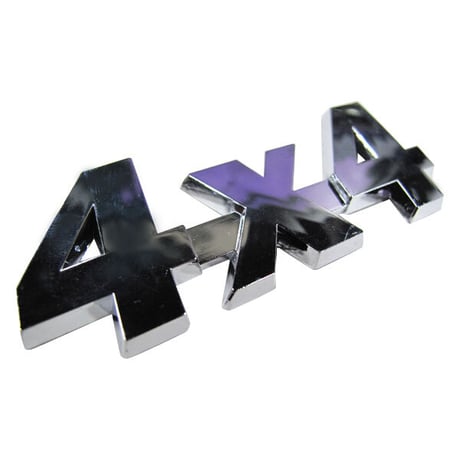 mj192 / 4x4 / エンブレム / シルバーメッキ / 90ｘ36mm / 互換品