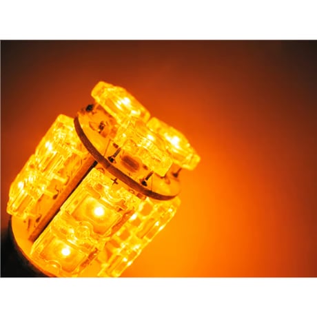 S25 / FLUX / 13連 / シングル球 / 180°/ オレンジ アンバー / 2個 / LED /ウィンカー /互換品