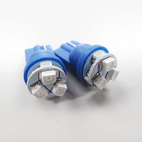 T10 / SMD 6連 / ウェッジ球 / 青 / LED / 2個セット / ショートボディでスペースの少ない場所に /互換品