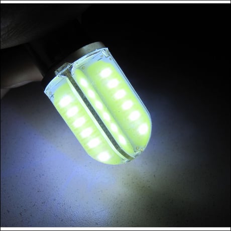 12V 24V /S25/48LED/COBチップ/透明シリコンコーティング/シングル球 180度/白/2個/互換品