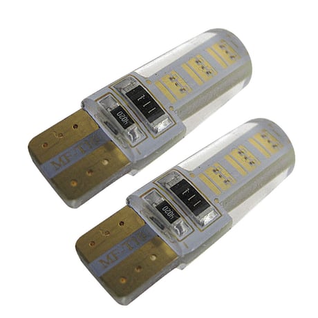 Ｔ10 / 12LED /  COBチップ / 透明シリコンコーティング / オレンジ アンバー / 2個/ LED / 互換品