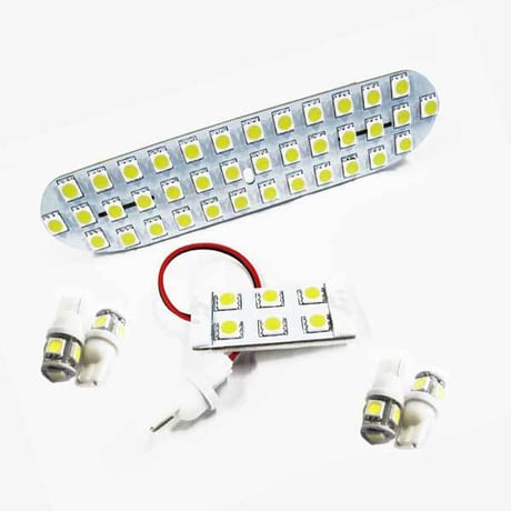 アクア NHP10系 (前期) / ルームランプセット / 6ピース / 総合計64発 SMD / 白 / LED 互換品
