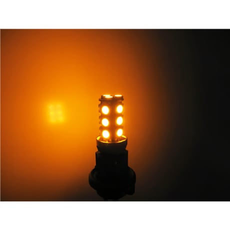 T20 / 3Chip SMD / 18連 / シングル球 (オレンジ) LED  / 2個セット / ウィンカー等に / 互換品