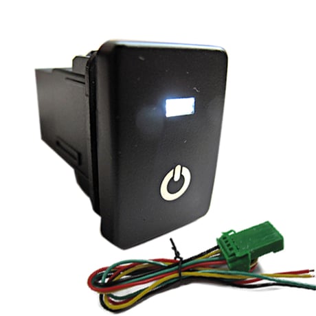 LEDポジション ON/OFFスイッチ/トヨタ スズキ ダイハツ車 汎用/電源マーク 入/Ａタイプ(2)/発光色 ホワイト/互換品