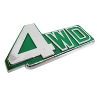 B級品 / mj163 / 4ＷＤ / エンブレム / 緑ベース クロームタイプ / 116ｘ65mm / 互換品