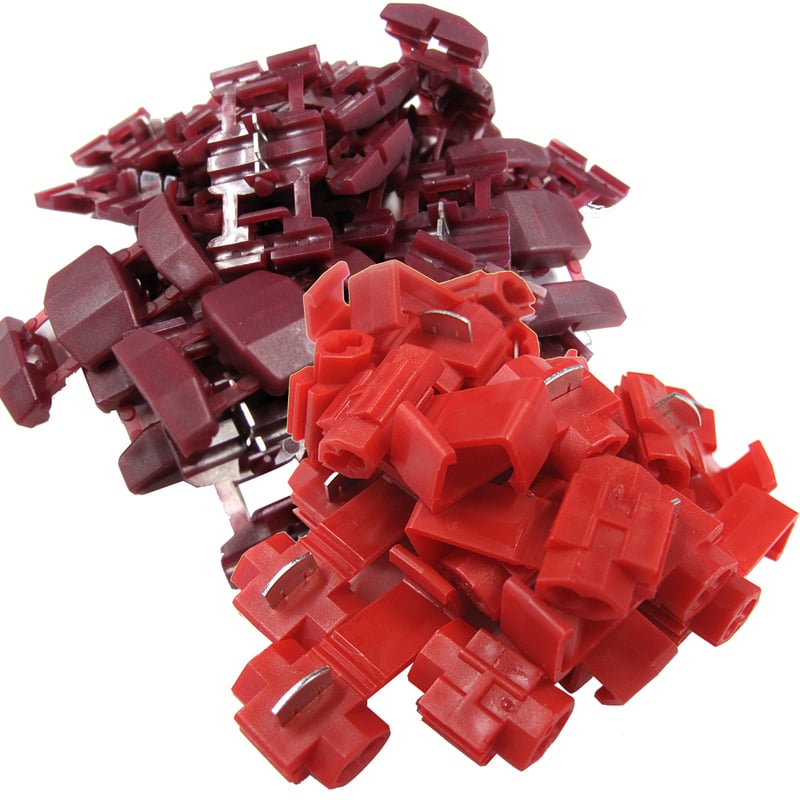 エレクトロタップ 赤 /お得な50個セット (2種類×各25個)/適合