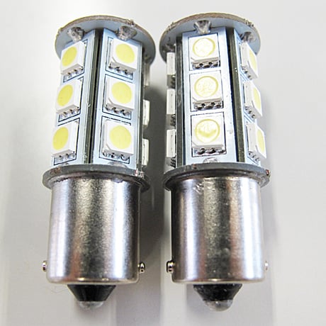 S25 / 3CHIP SMD / 18連 / シングル球 / ホワイト 白 /  2個セット / LED / 高輝度/互換品