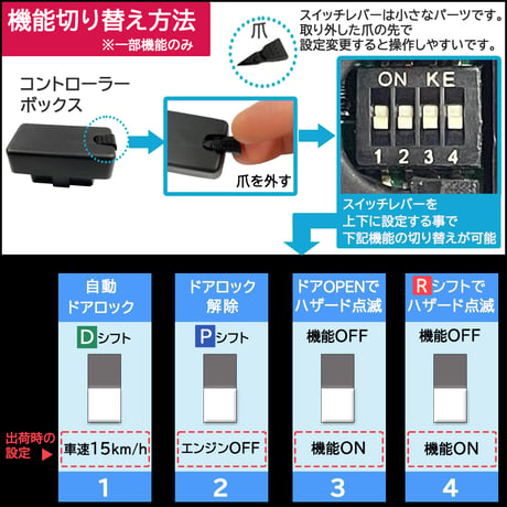 多機能ハーネス デリカミニ 互換品 エンジンをかけたままドアロックなど7機能搭載 MI4402 送料無料
